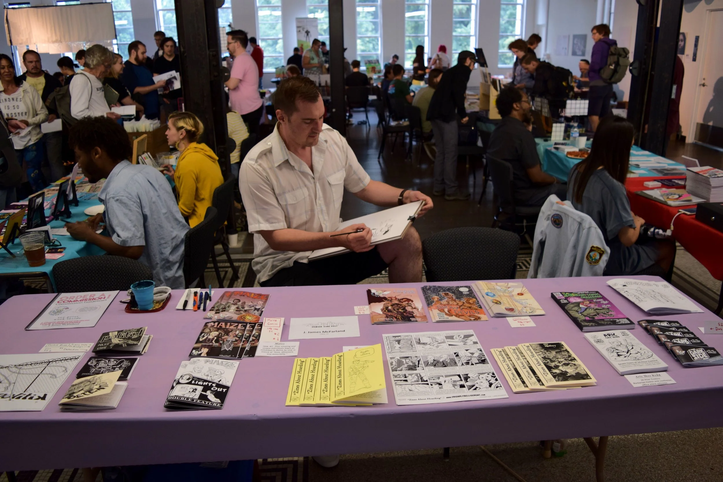 J. James McFarland at Denver Zine Fest 2018 .