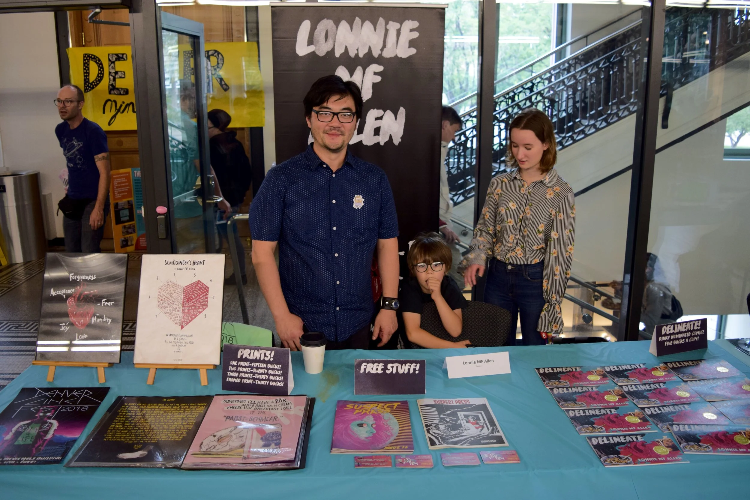 Lonnie Allen at Denver Zine Fest 2018 .