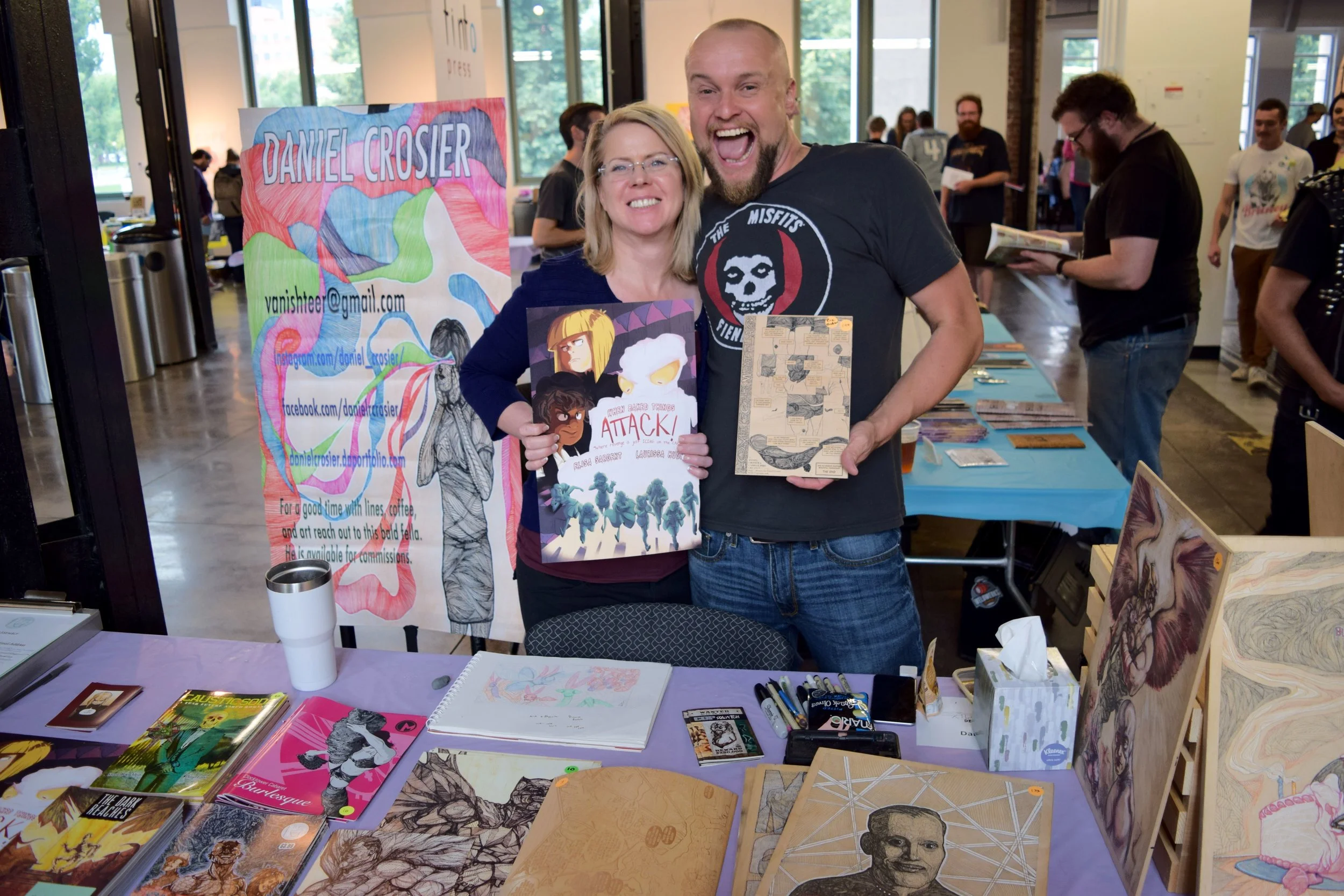 Elisa Sargent & Daniel Crosier at Denver Zine Fest 2018 .
