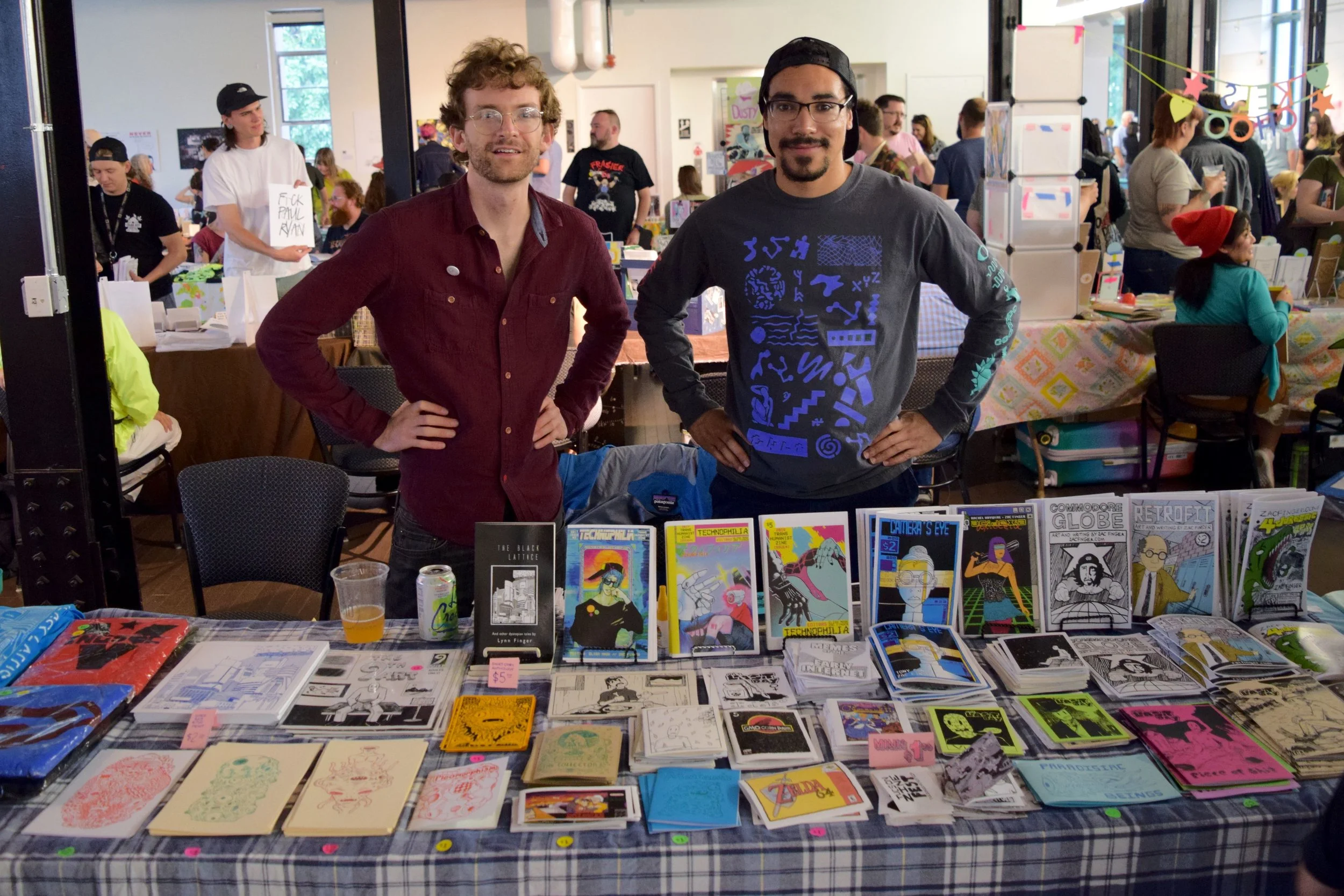 Zac Finger at Denver Zine Fest 2018.