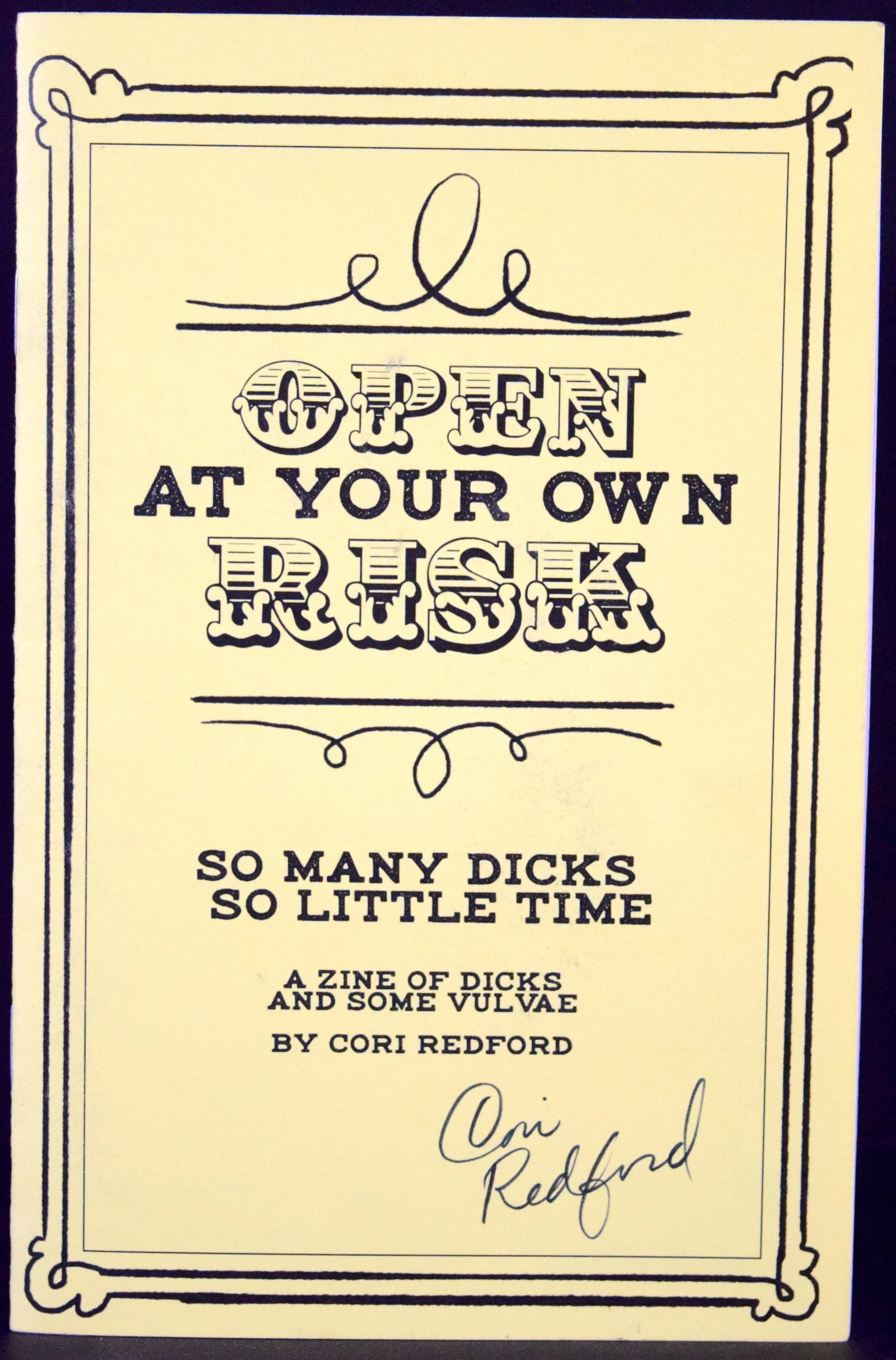 Open At Your Own Risk by Cori Redford .
