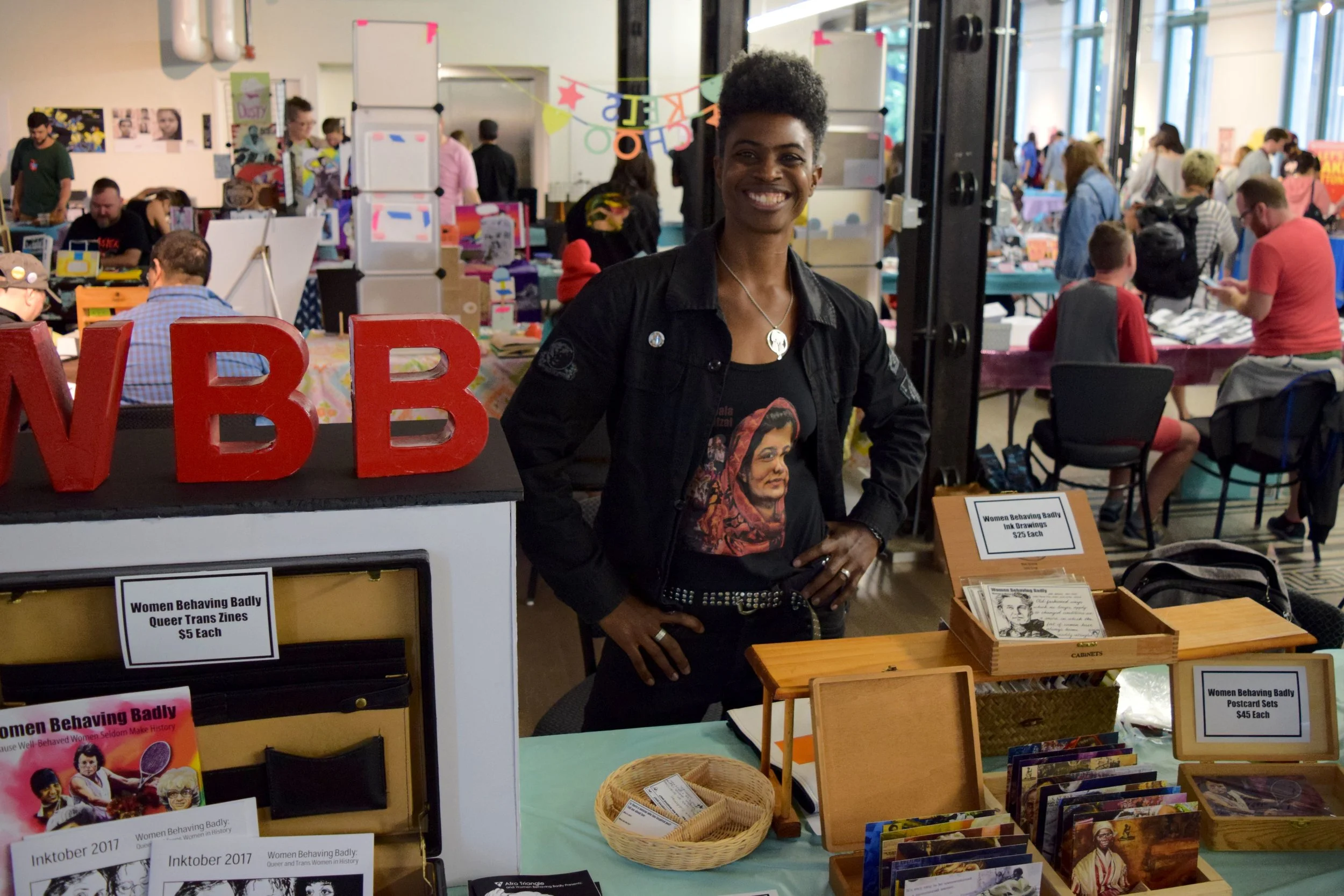 Adri Norris at Denver Zine Fest 2018 .