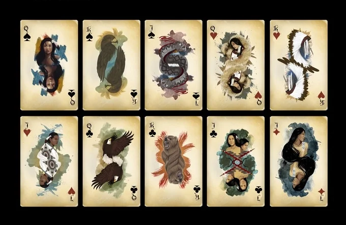 Card illustrations from the Lakota card deck by Kristina Maldonado-Bad Hand.