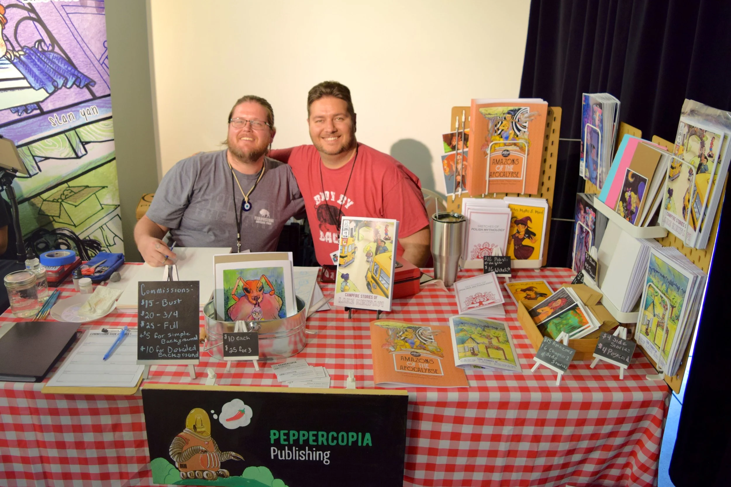 Pepper & Bill DeLuca behind their table at DINK 2018.