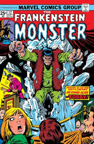Frankenstein (1973) #12, cover by Ron Wilson and Ernie Chan.