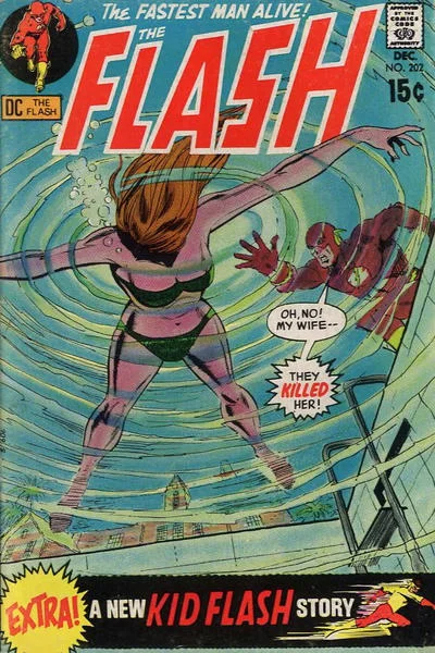 The Flash (1959) #202, featuring a Kid Flash back-up story written by Steve Skeates.
