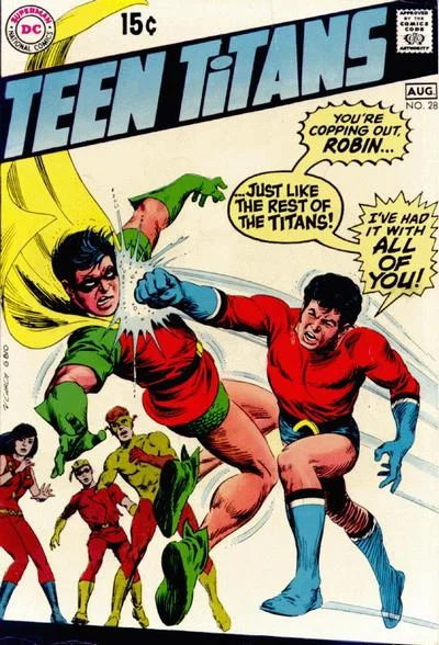 Teen Titans (1966) #28, written by Steve Skeates.