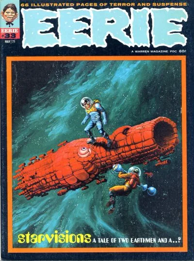 Eerie (1966) #33, featuring stories written by Steve Skeates.