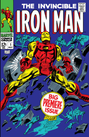 Iron Man (1968) #1, cover penciled by Gene Colan & inked by Mike Esposito.