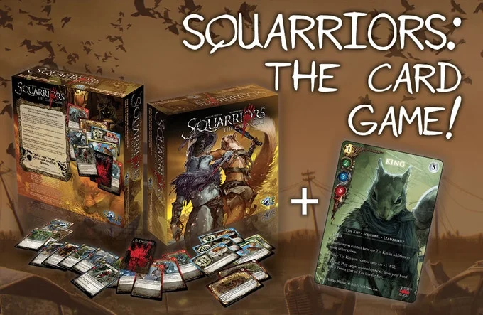 The Squarriors: The Card Game pledge level comes with an exclusive variant King card.