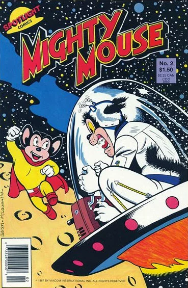 Mighty Mouse (1987) #2, cover penciled by Curt Swan & inked by Frank McLaughlin.