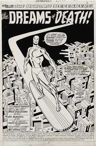 Defenders (1972) #6, interior page penciled by Sal Buscema & inked by Frank McLaughlin.