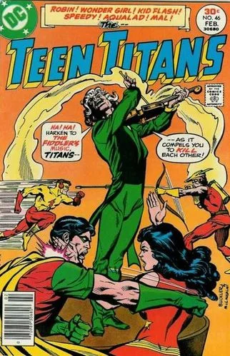 Teen Titans (1966) #46, cover penciled by Rich Buckler & inked by Frank McLaughlin.