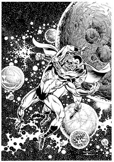 Captain Marvel (1968) #43, original cover art penciled by Al Milgrom & inked by Bernie Wrightson!