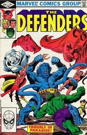 Defenders (1972) #108, cover penciled by Don Perlin & inked by Al Milgrom.