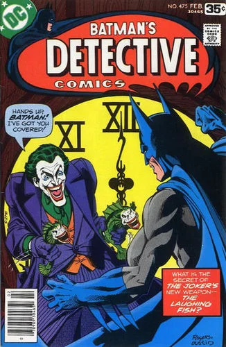 Detective Comics (1937) #475, cover by Marshall Rogers & Terry Austin, lettered by John Workman.