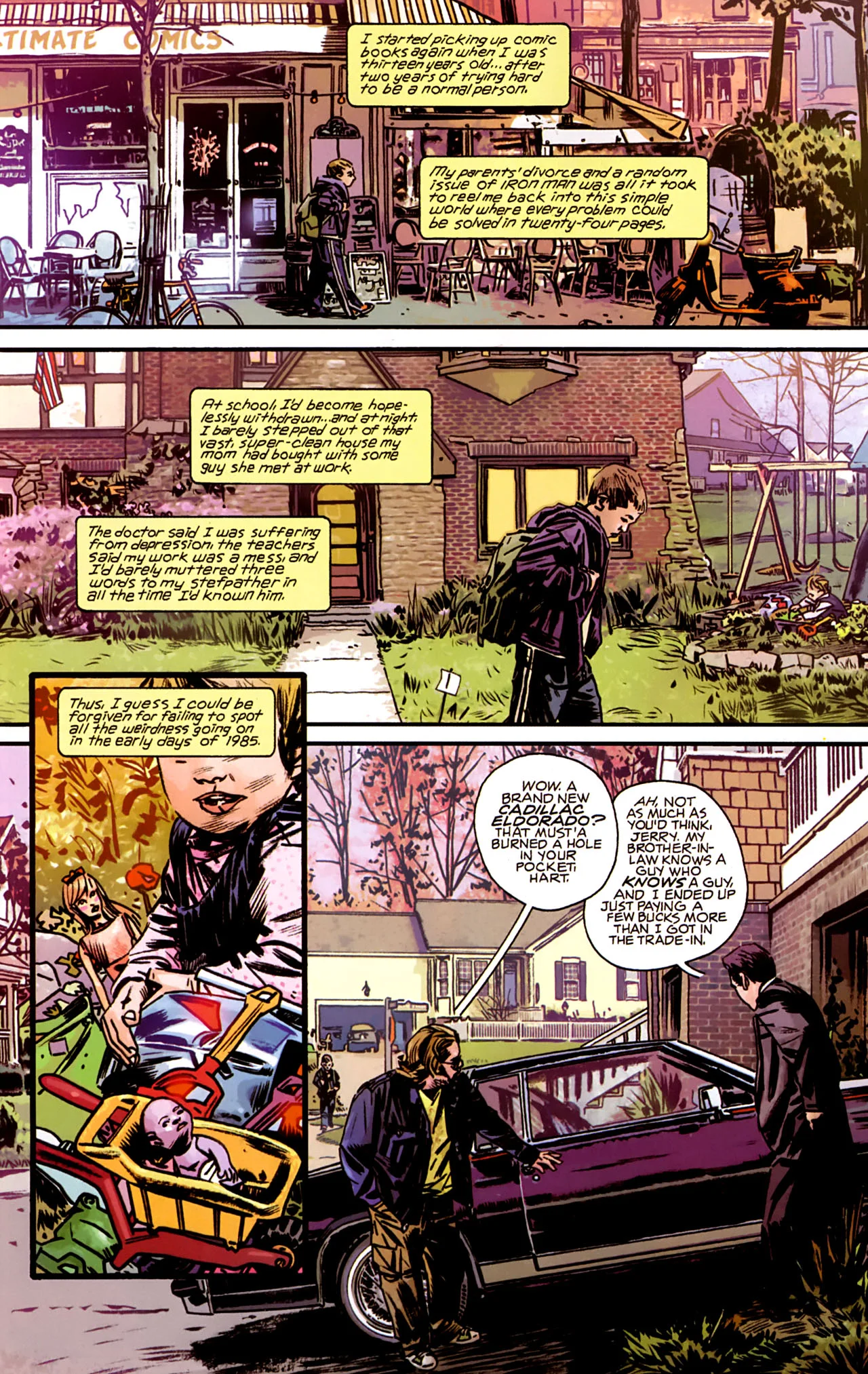 Marvel 1985 (2008) #1 pg6, lettered by John Workman.