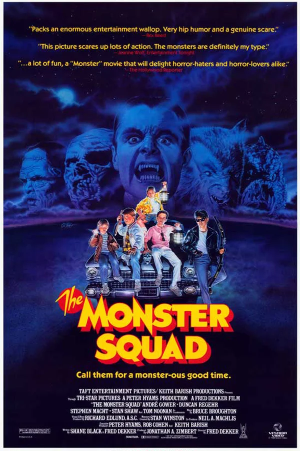 The Monster Squad movie poster, featuring art from Craig Nelson .