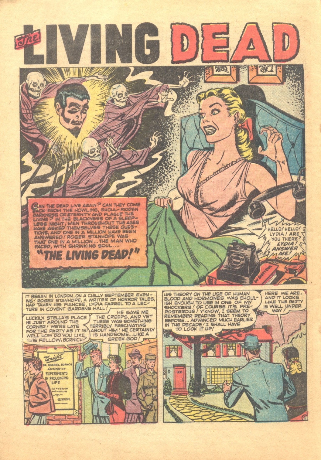 Adventures Into Terror (1951) #3, interior story “The Living Dead” - penciled & inked by Jay Scott Pike.