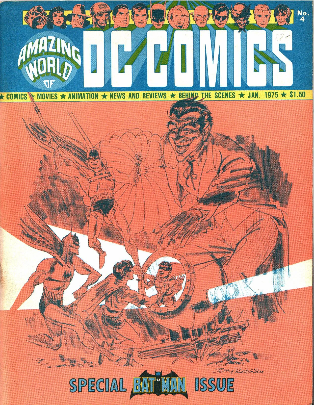 Amazing World of DC Comics (1974) #4, cover by Jerry Robinson.