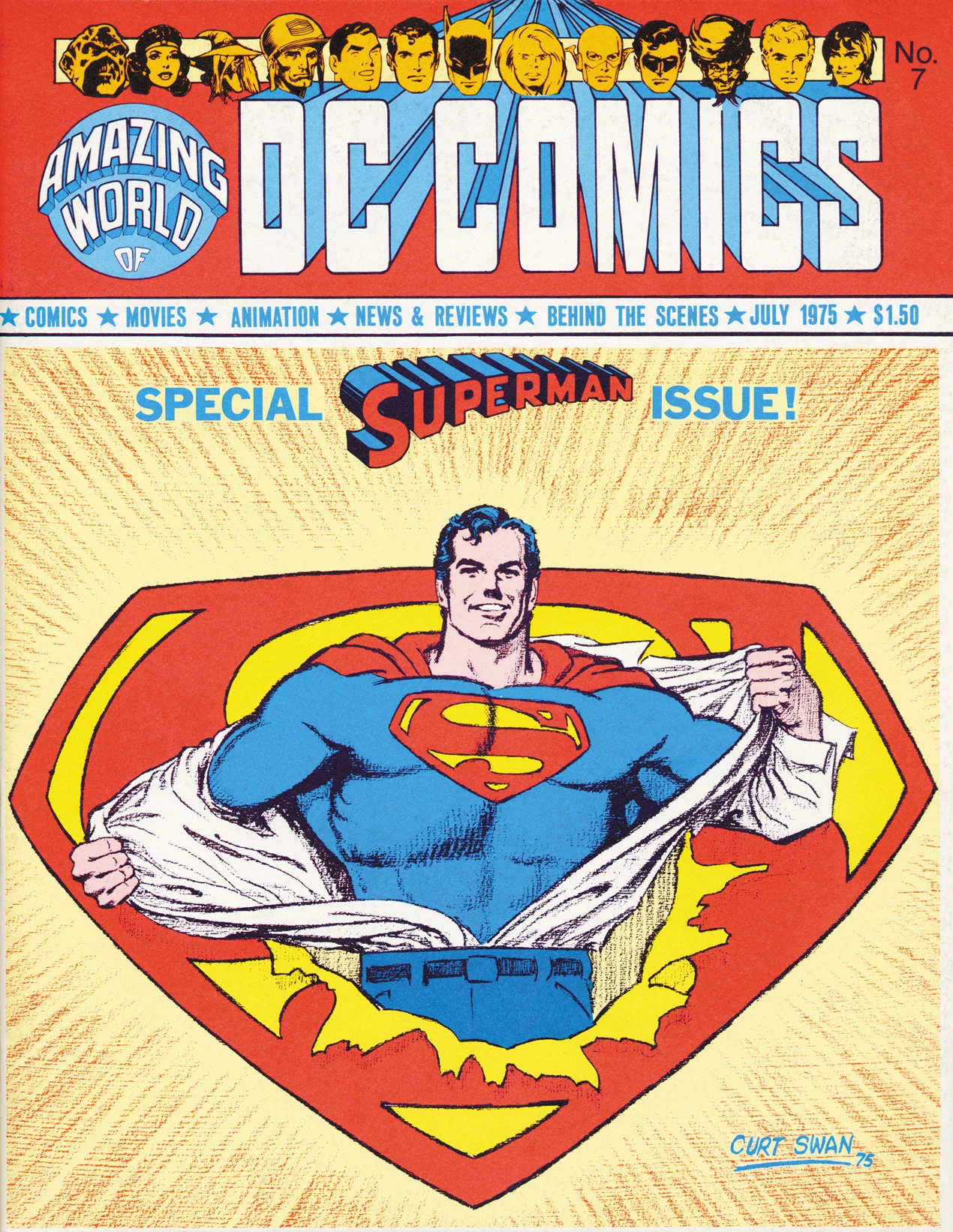 Amazing World of DC Comics (1974) #7, cover by Curt Swan.
