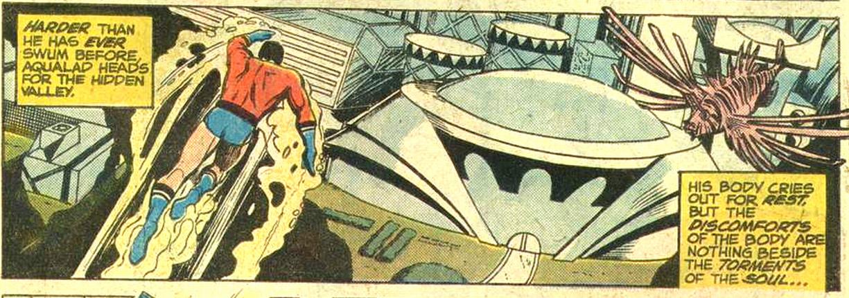 Adventure Comics (1938) #454, interior panel penciled by Carl Potts & inked by Dick Giordano.