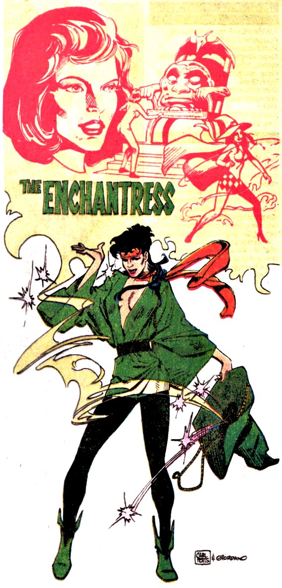Who's Who of the DC Universe (1985) #7, interior Enchantress by Carl Potts & Dick Giordano.