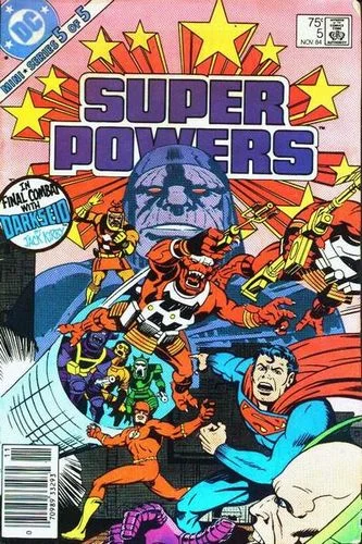Super Powers (1984) #5, cover penciled by Jack Kirby & inked by Greg Theakston.
