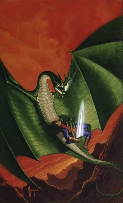 Cover for Telengard , a 1976 video game.Art by Greg Theakston.
