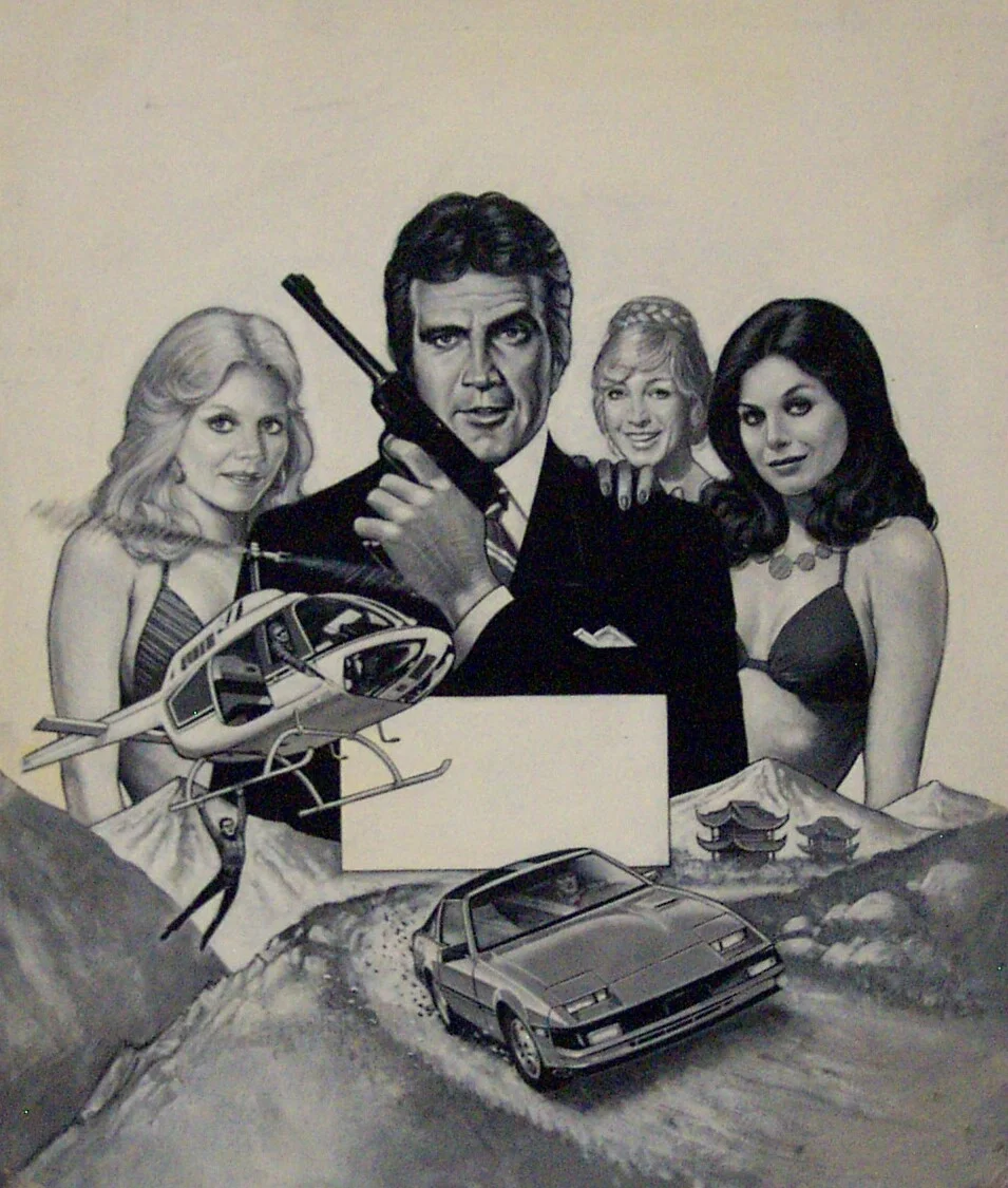 Greg Theakston art for a 1984 issue of The TV Guide about “ The Fall Guy ”.