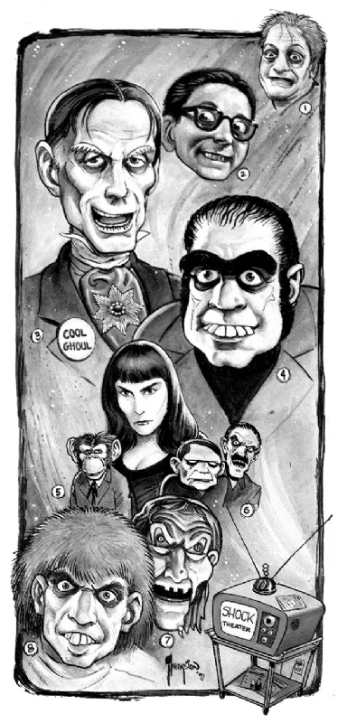 Pure Images (1992) #3, interior Horror Hosts by Greg Theakston.