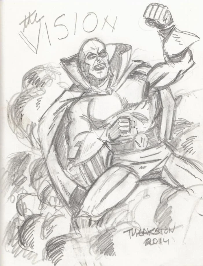 The Vision, drawn by Greg Theakston in 2014.