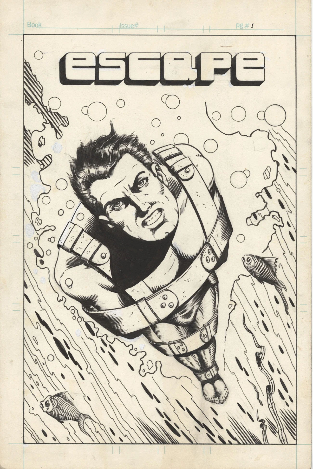 Escape (1973) cover by Greg Theakston.