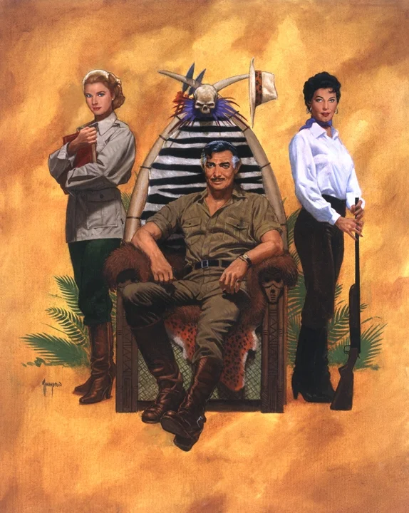 Promo art for the film Mogombo (1984), done by Greg Theakston.