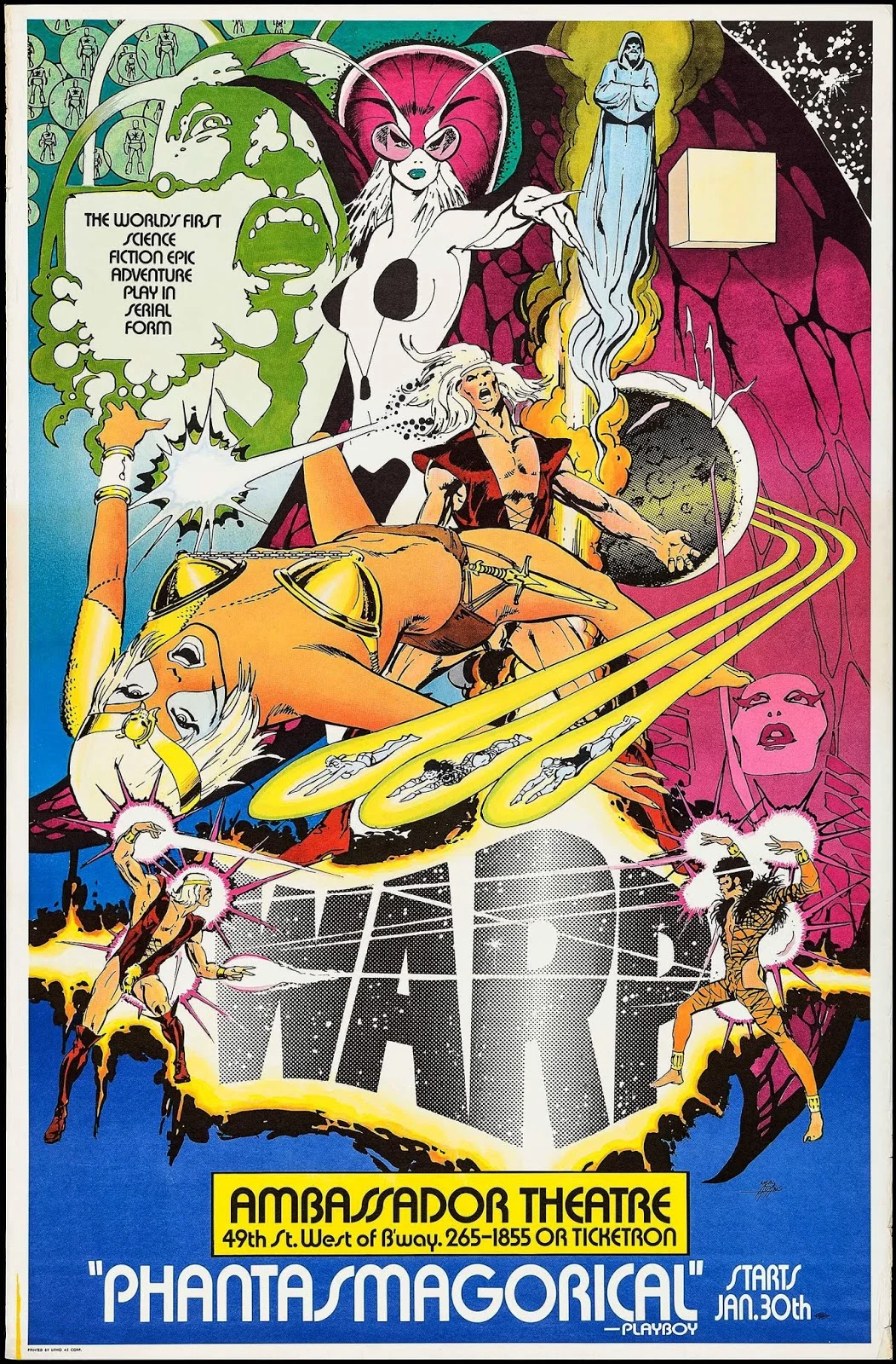 Poster for Warp! done by Neal Adams.