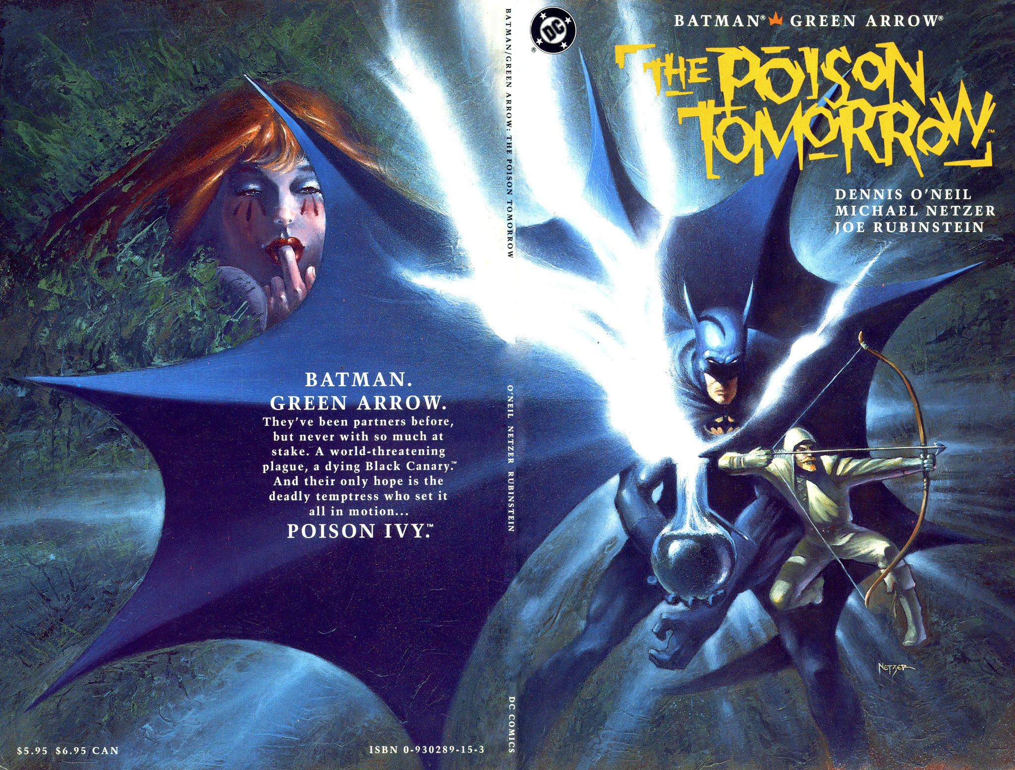 Batman / Green Arrow: Poison Tomorrow (1992) 1, cover painted by Mike Netzer.