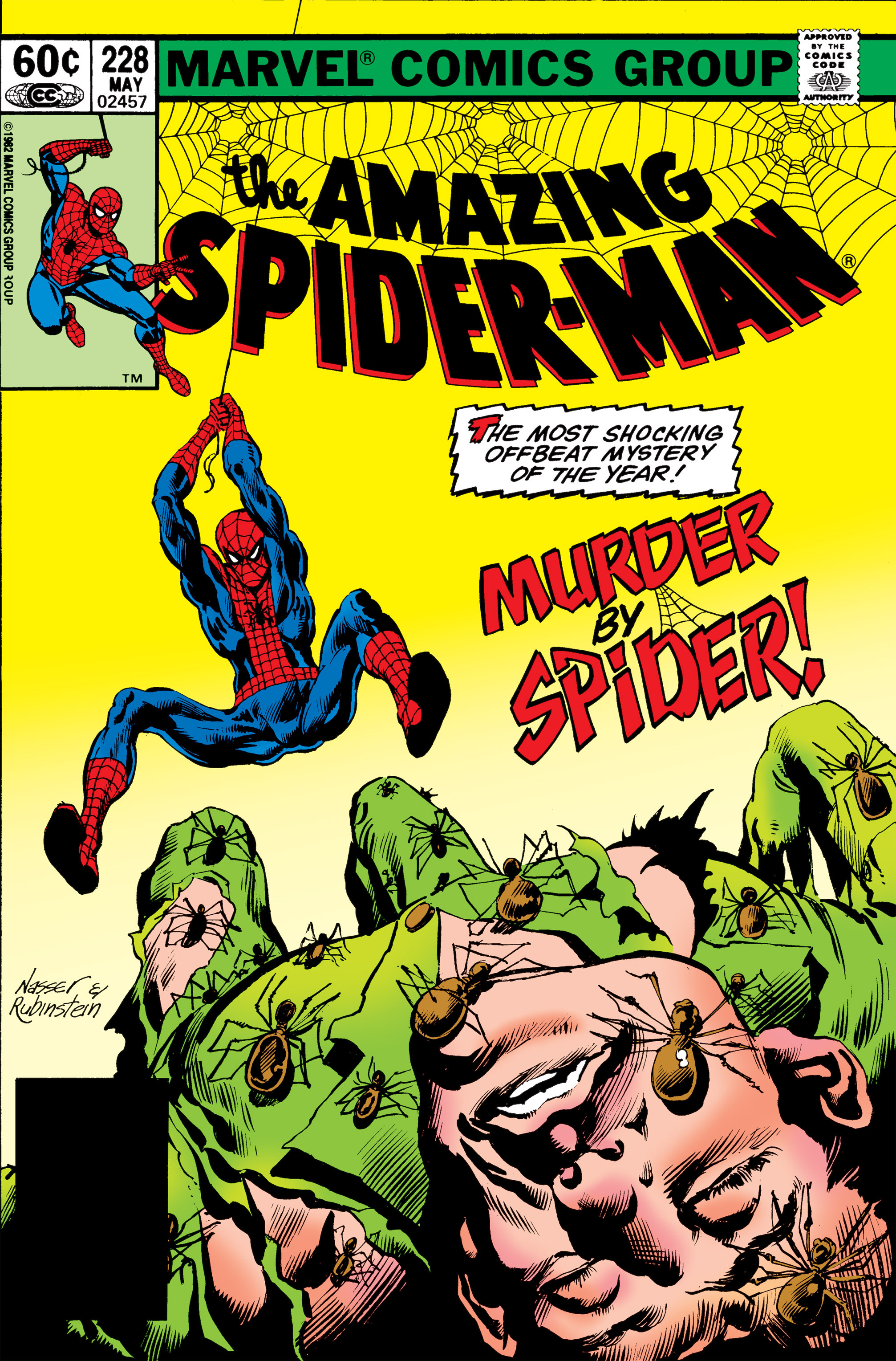 Amazing Spider-Man (1963) #228, cover penciled by Mike Nasser & inked by Joe Rubinstein.