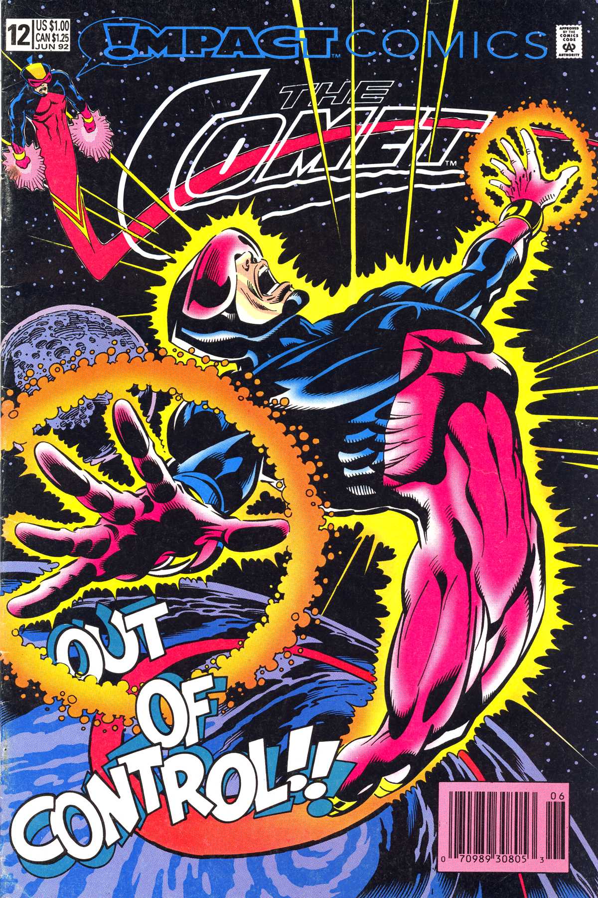The Comet (1991) #12, cover penciled by Mike Netzer & inked by John Beatty.