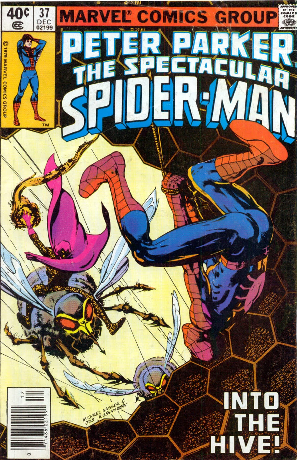 Peter Parker, the Spectacular Spider-Man (1976) #37, cover penciled by Mike Nasser & inked by Joe Rubinstein.