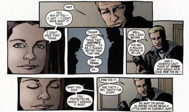 That time Jessica had a heart-to-heart with Captain America.