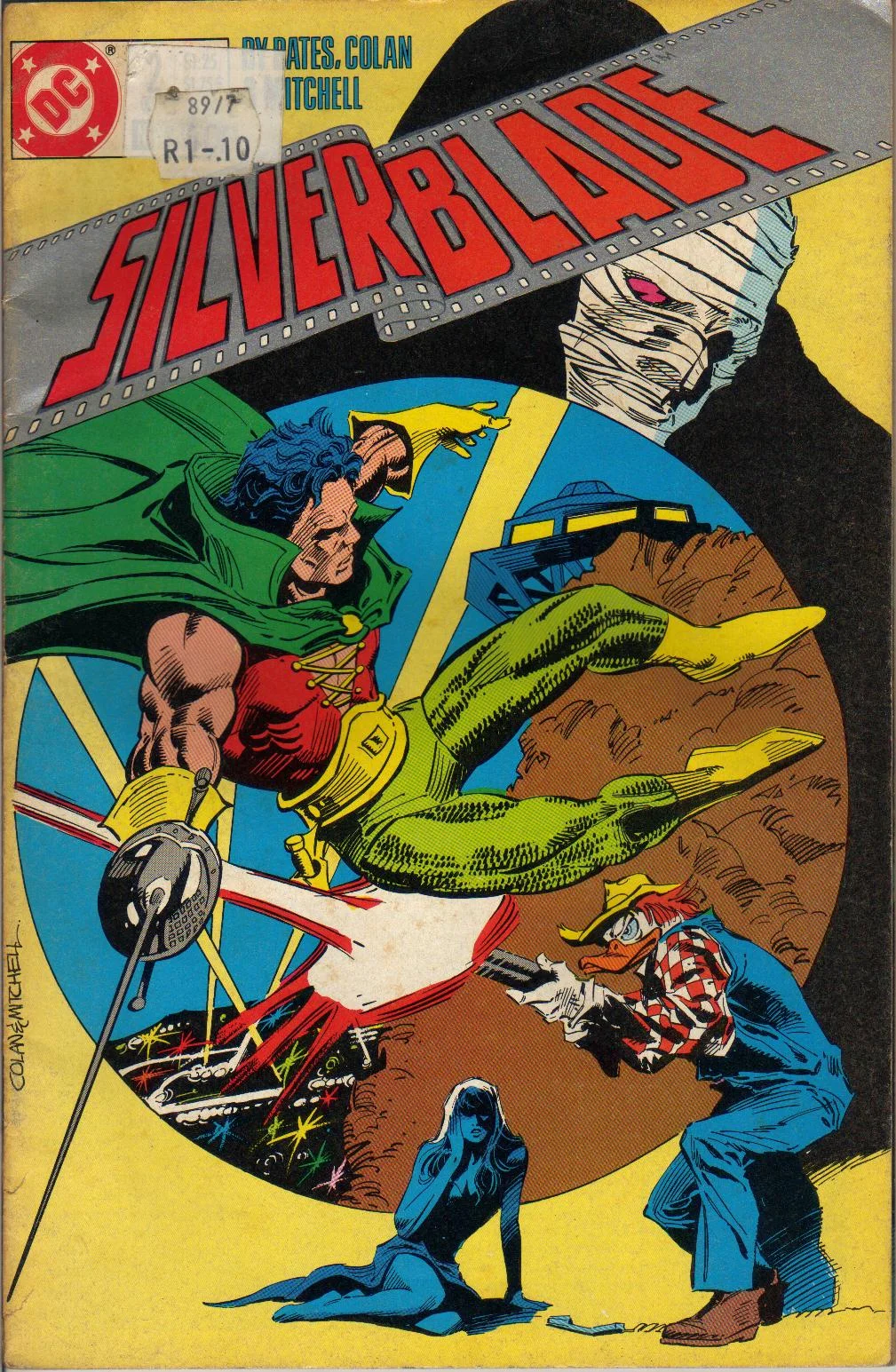 Silverblade (1987) #2, cover penciled by Gene Colan & inked by Steve Mitchell.