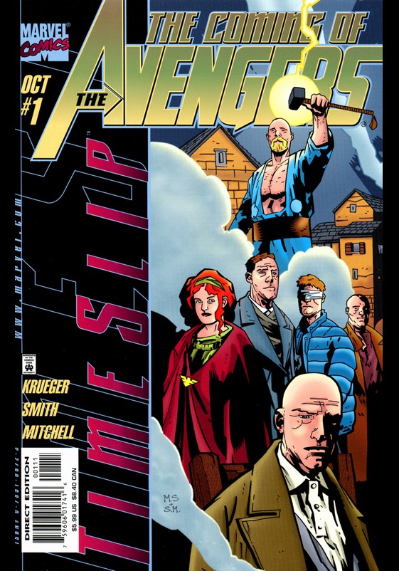 Timeslip: Coming of the Avengers (1998) #1, cover penciled by Matt Smith & inked by Steve Mitchell.