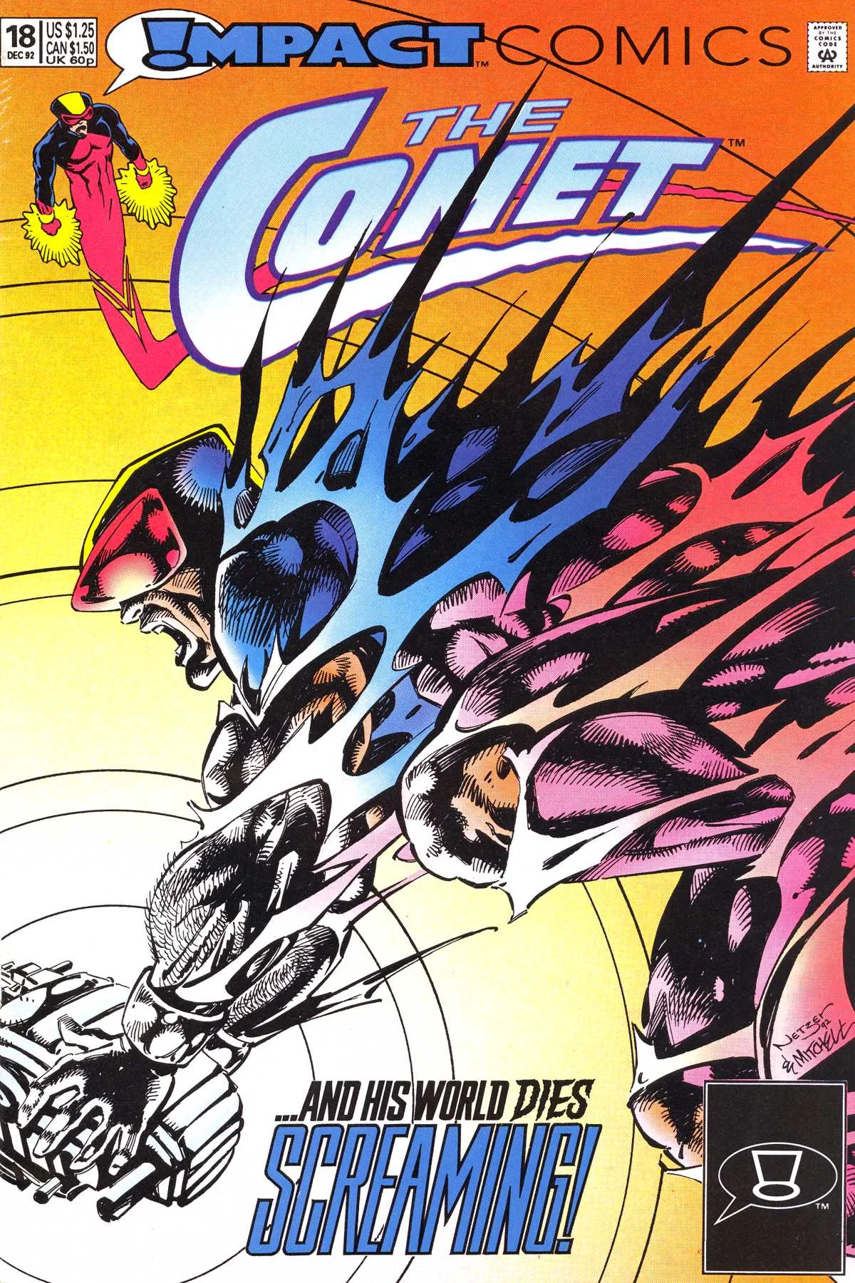 The Comet (1991) #18, cover penciled by Mike Netzer & inked by Steve Mitchell.