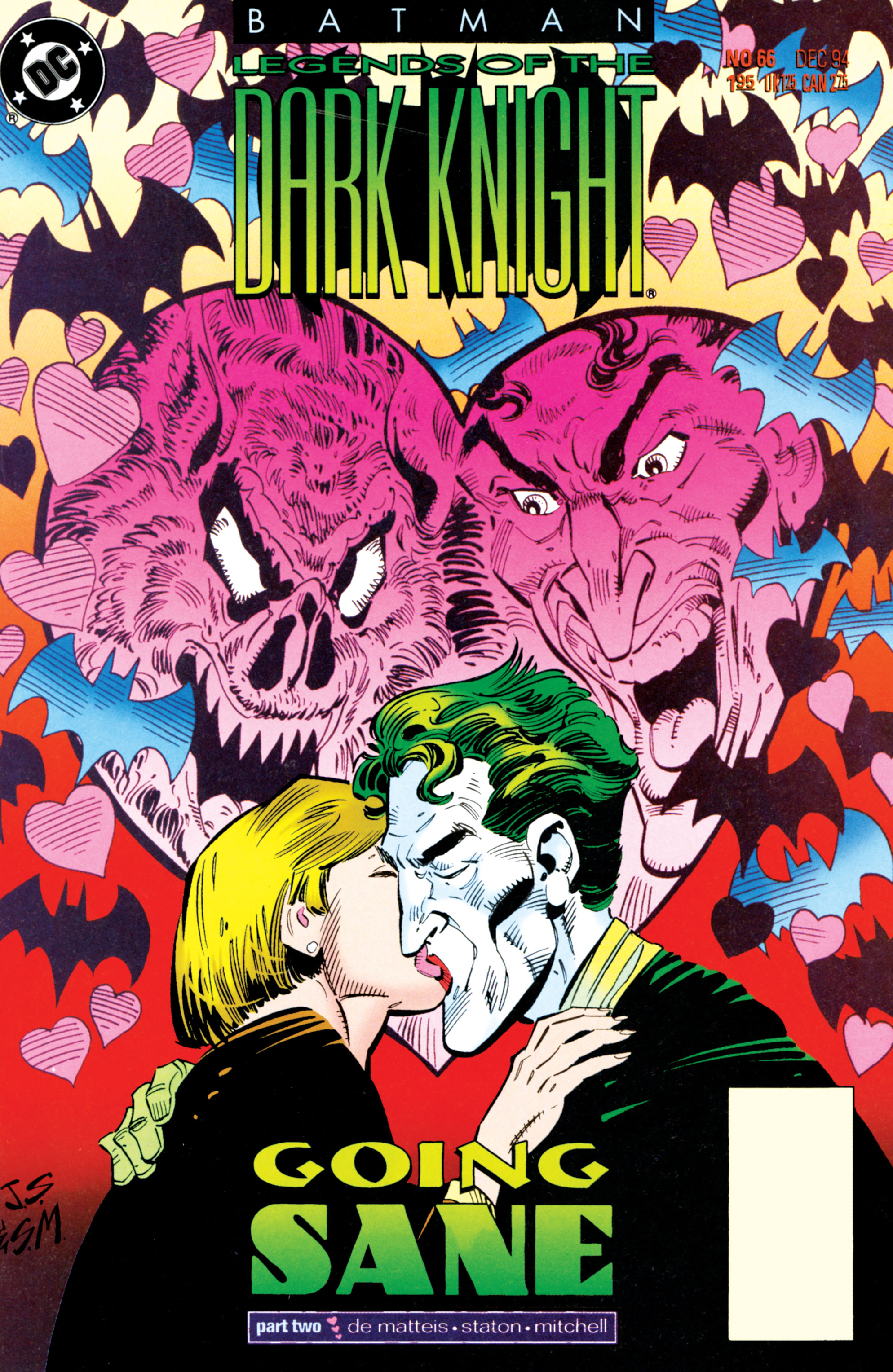 Batman: Legends of the Dark Knight (1989) #66, cover penciled by Joe Staton & inked by Steve Mitchell.