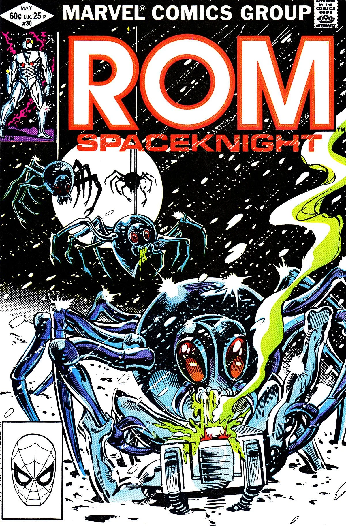 Rom (1979) #30, cover penciled by Al Milgrom & inked by Steve Mitchell.