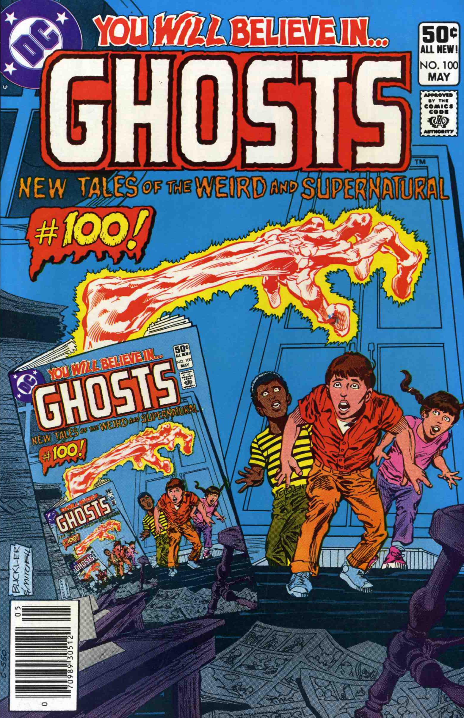 Ghosts (1971) #100, cover penciled by Rich Buckler & inked by Steve Mitchell.