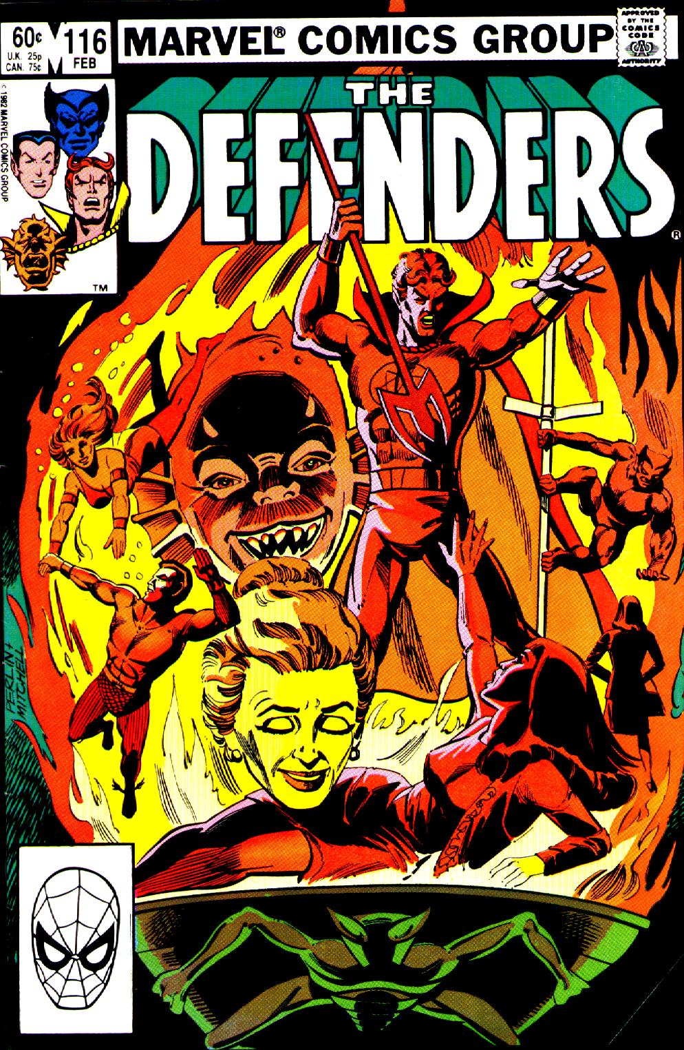 Defenders (1972) #116, cover penciled by Don Perlin & inked by Steve Mitchell.