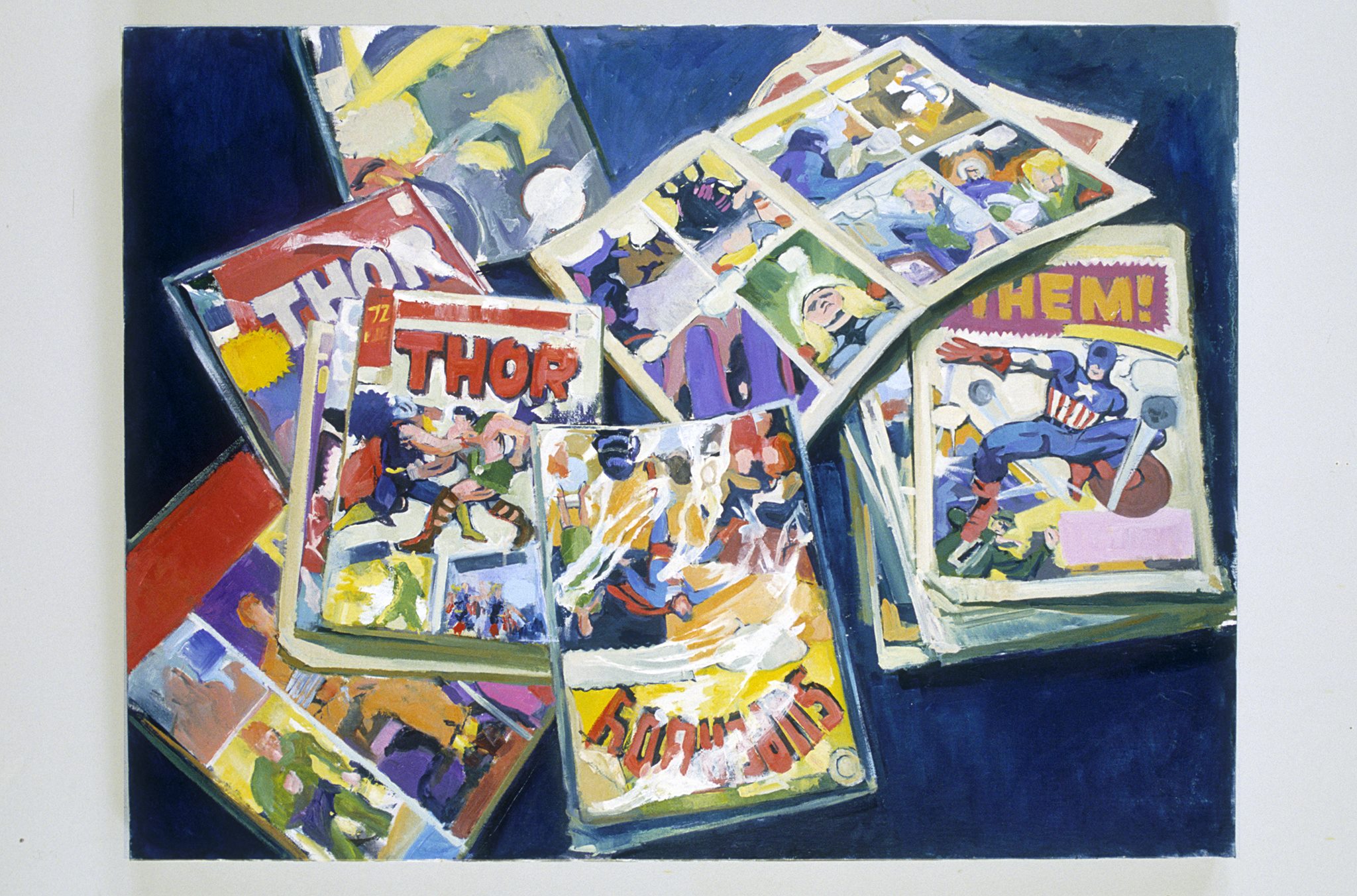Comix #5 , oil on canvas - painted by Joe D'Esposito.
