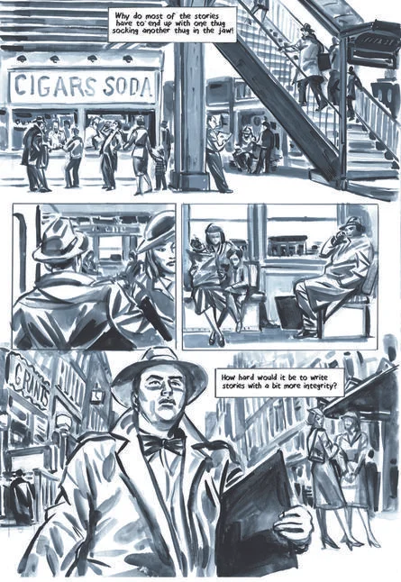 Krigstein: A Graphic Novel - Sample Page 3, art & story by Joe D’Esposito.