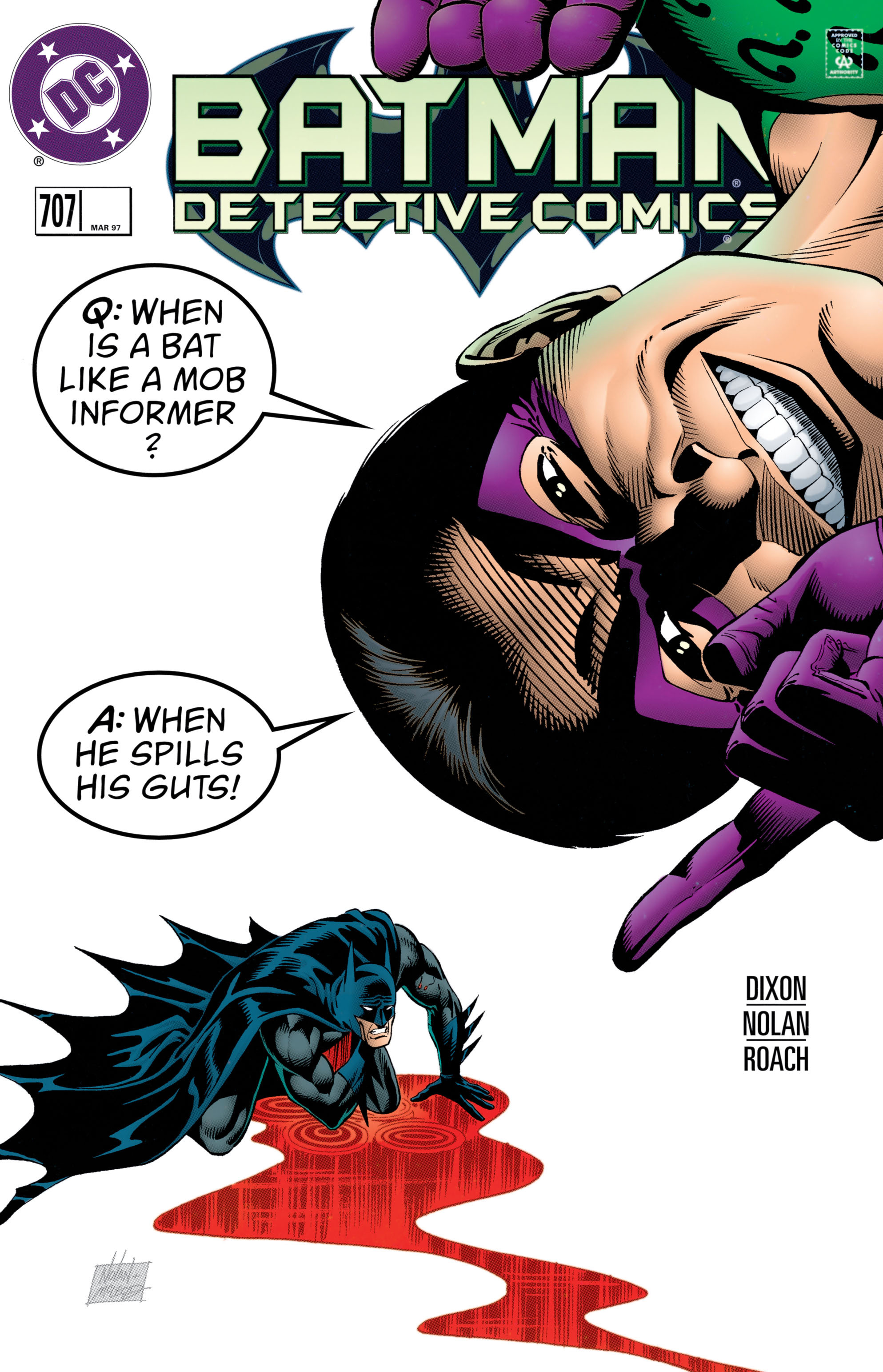 Detective Comics (1937) #707, cover penciled by Graham Nolan & inked by Bob McLeod.